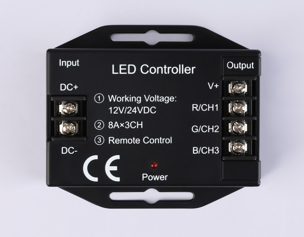 Контроллер для светодиодных лент RGB с сенсорным радио пультом 2.4G 24A 12V 288W/ 24V 576W Ambrella light ILLUMINATION LED Strip GS11401, цвет черный - фото 3
