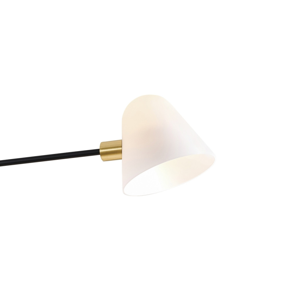 Люстра со светодиодными лампочками, комплект от Lustrof. №384972-616893, цвет матовый черный, золото - фото 3