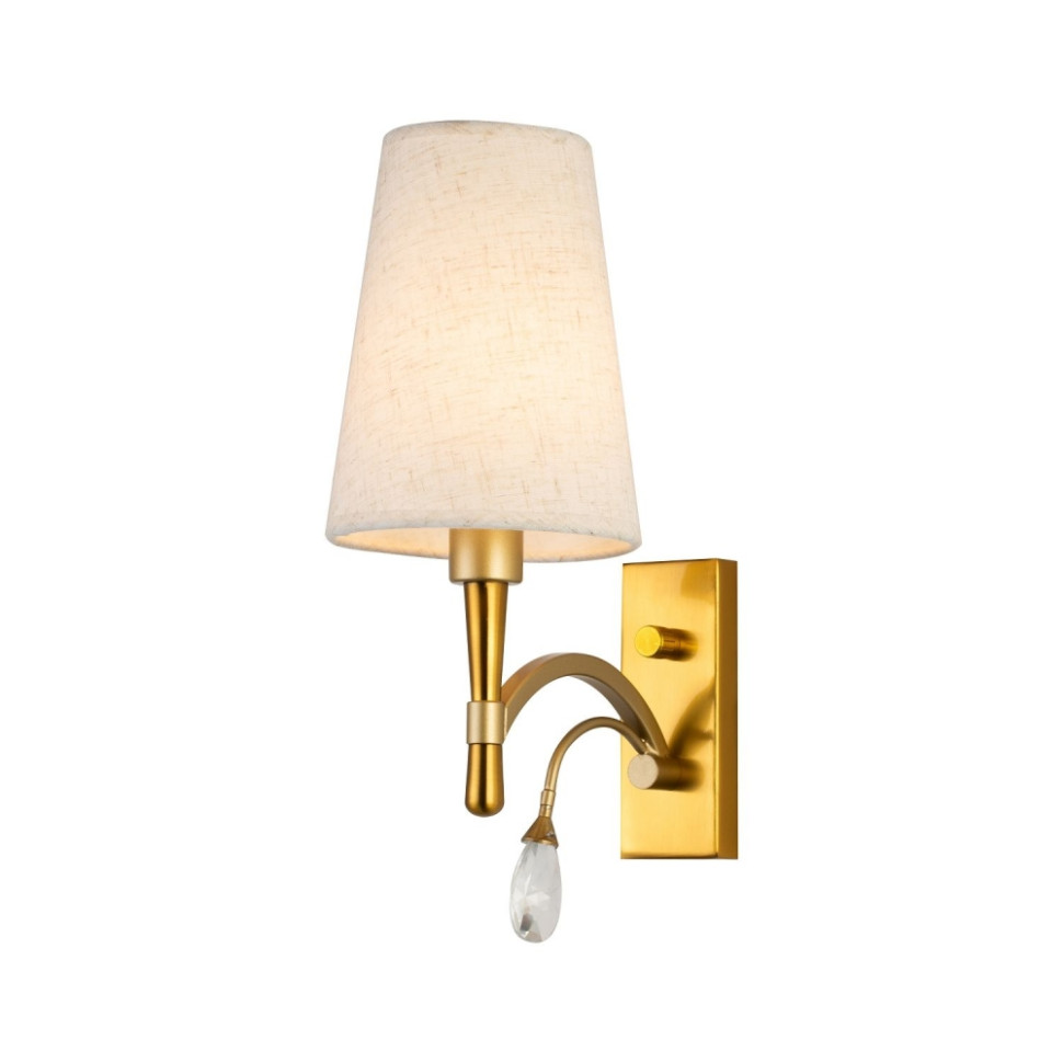 Бра на стену со светодиодными лампами, комплект от Lustrof. №253801-618061, цвет латунь, бежевое золото - фото 1
