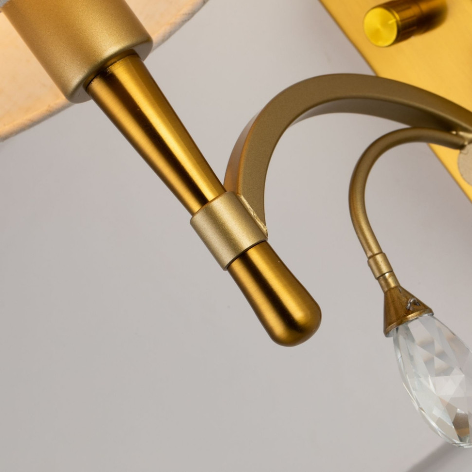 Бра на стену со светодиодными лампами, комплект от Lustrof. №253801-618061, цвет латунь, бежевое золото - фото 4