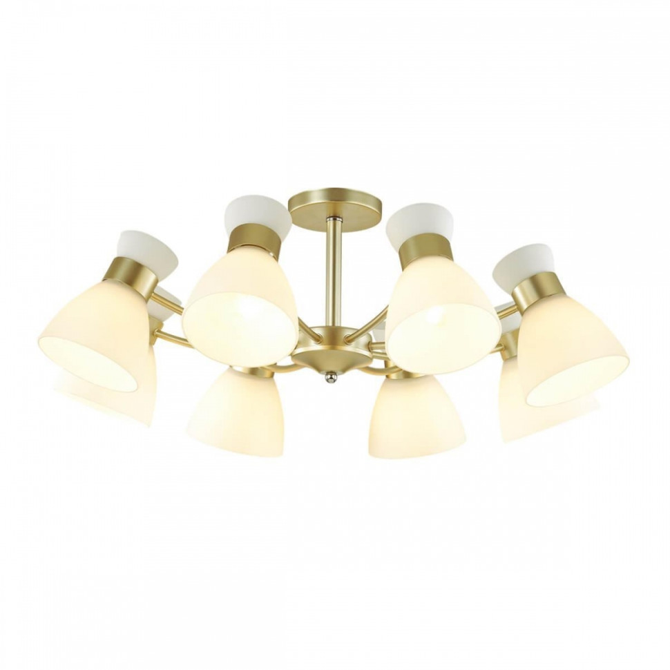 Люстра потолочная со светодиодными лампочками E27, комплект от Lustrof. №266926-642518, цвет матовое золото - фото 1