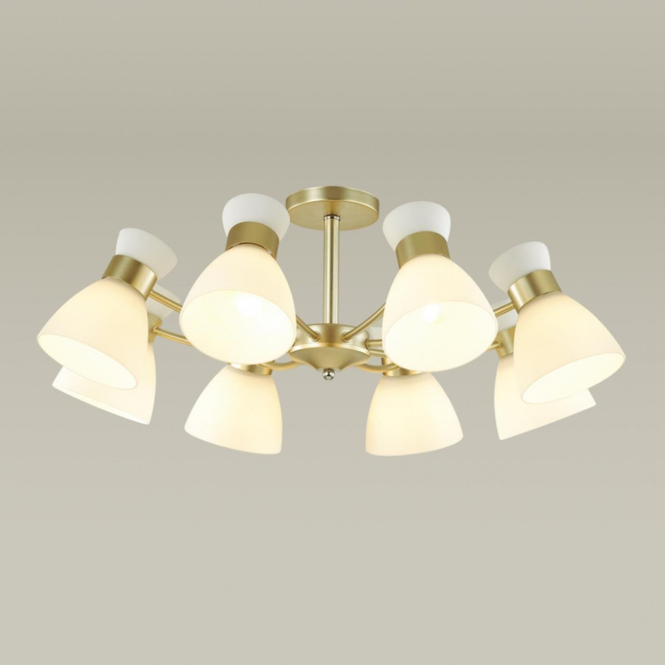Люстра потолочная со светодиодными лампочками E27, комплект от Lustrof. №266926-642518, цвет матовое золото - фото 4