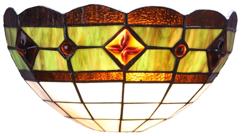 Настенный светильник в стиле тиффани и лампочка E27, комплект от Lustrof. №151381-623488