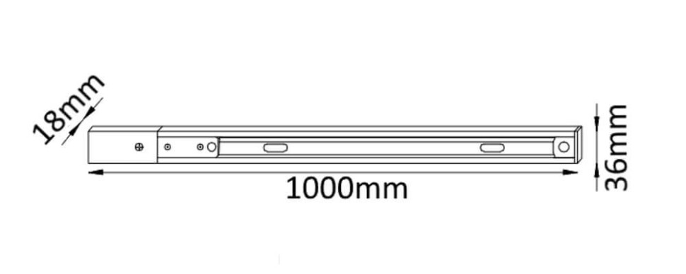 1м. Однофазный шинопровод Crystal Lux CLT 0.11 01 L1000 BL, цвет черный - фото 2