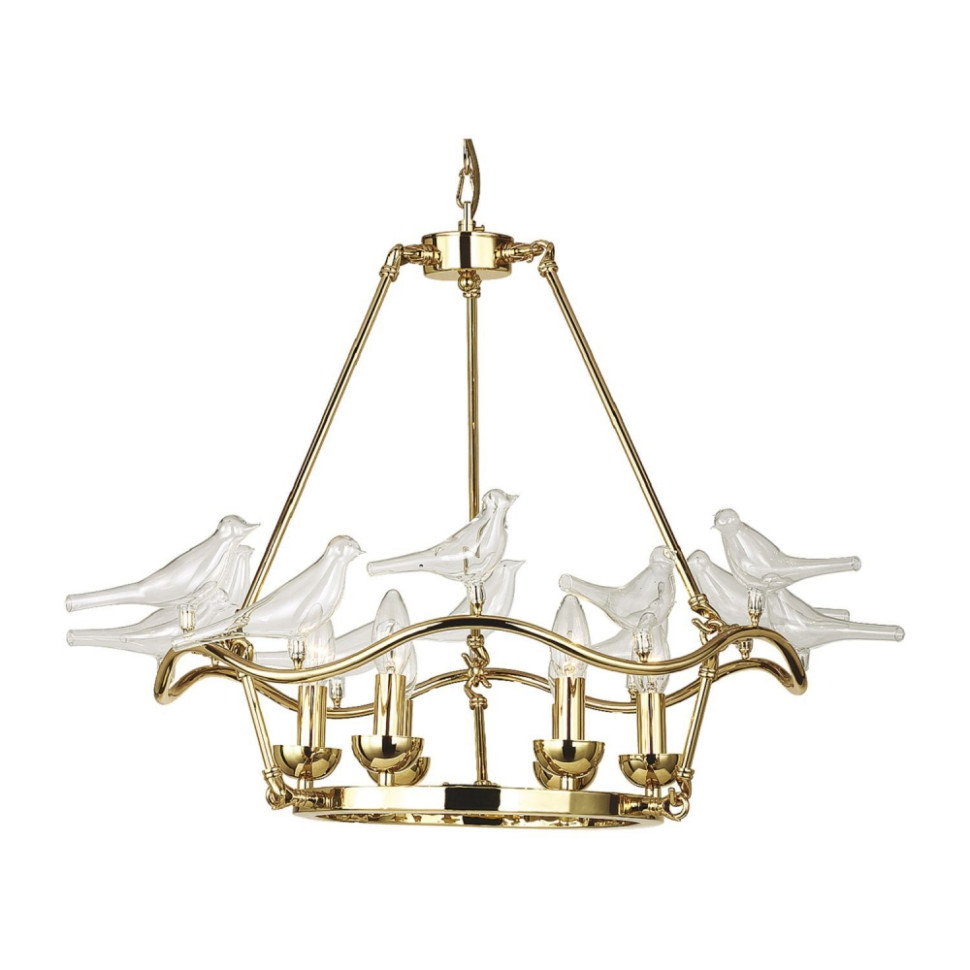Люстра с лампочками, подвесная, комплект от Lustrof. №45481-617191, цвет золото - фото 1
