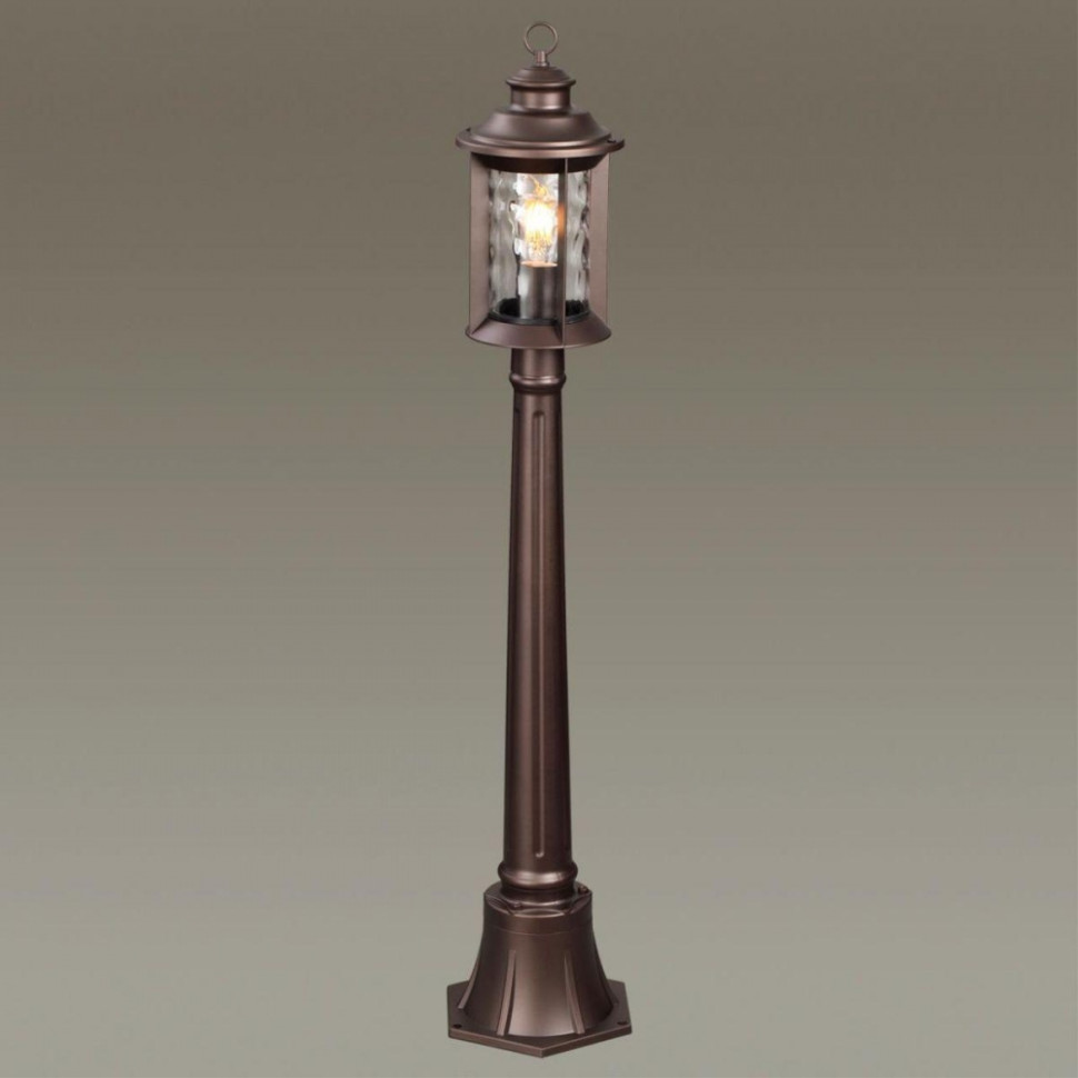 Уличный столб Mavret Odeon Light с лампочкой 4961/1F+Lamps E27 P45, цвет коричневый 4961/1F+Lamps E27 P45 - фото 4