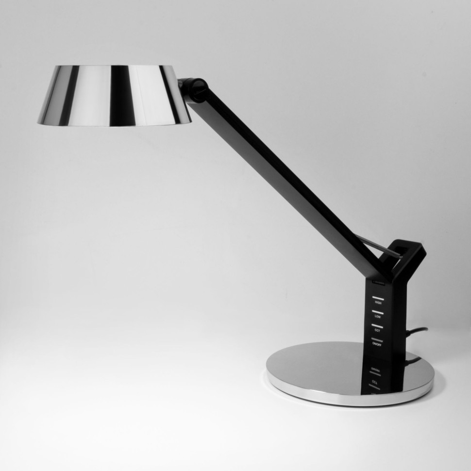 Светодиодная настольная лампа с сенсорным управлением Slink Eurosvet 80426/1 черный/серебро (a053230) полубусины самоклеющиеся d 8 мм серебро