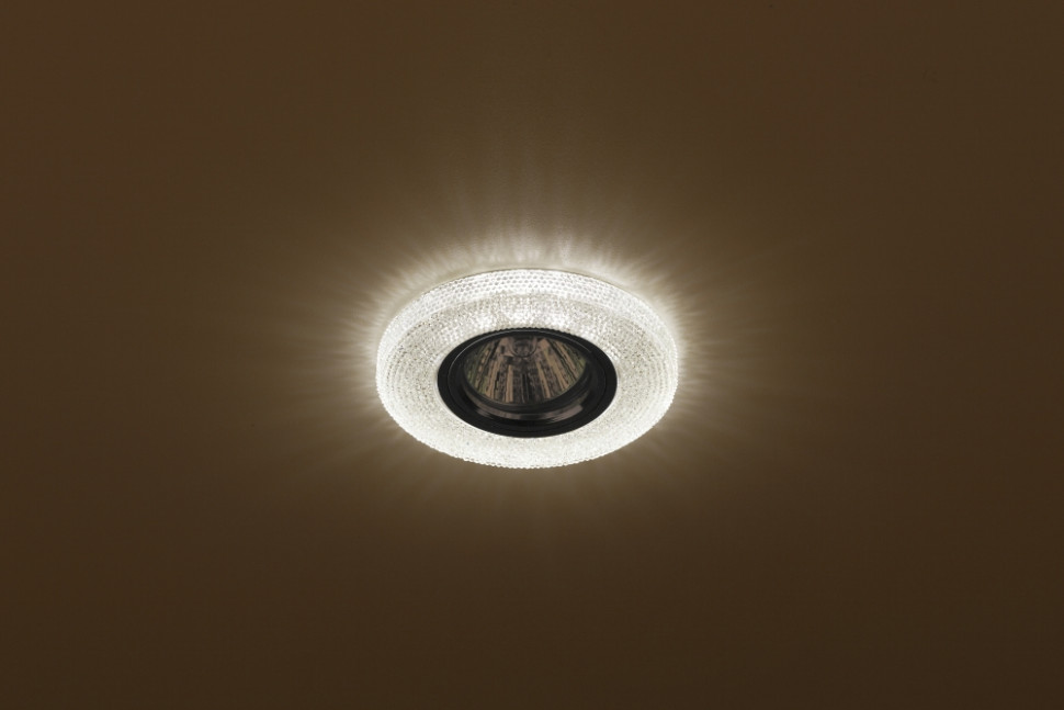 Точечный встраиваемый светильник cо светодиодной подсветкой ЭРА DK LD1 BR Б0018778, цвет хром - фото 3