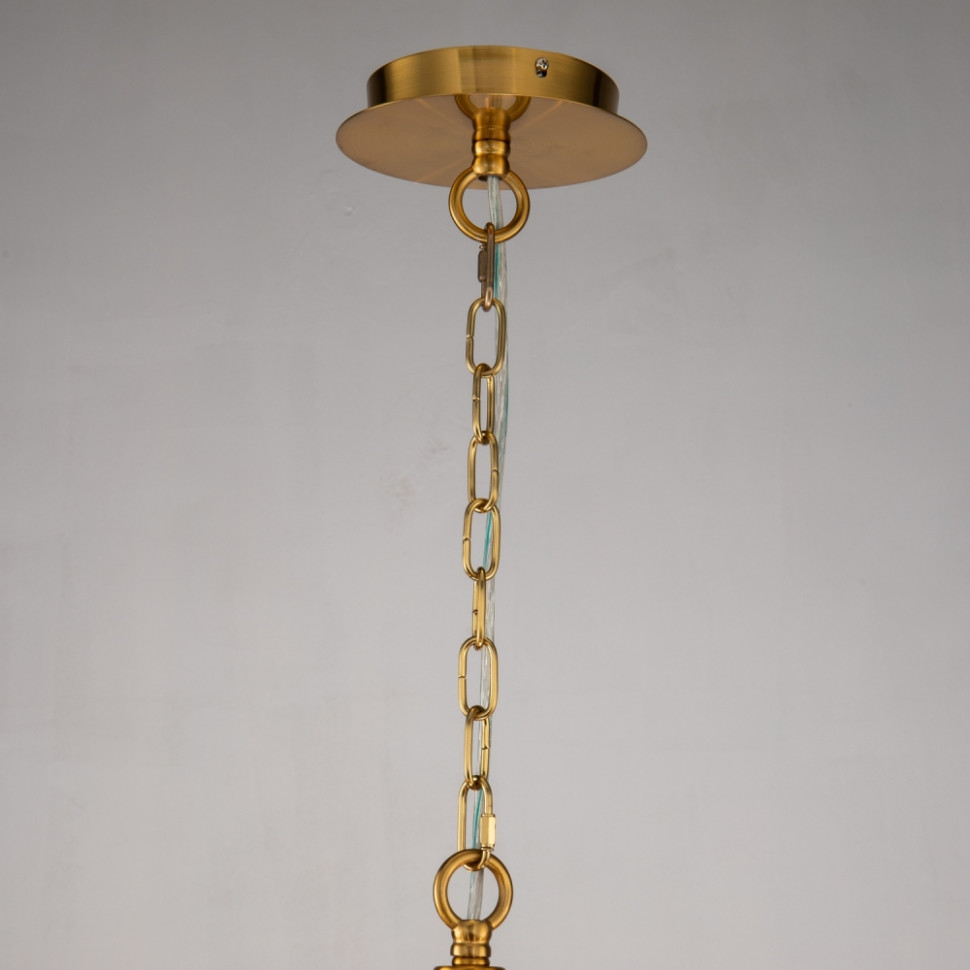 Люстра с лампочками, подвесная, комплект от Lustrof. №253691-617444, цвет латунь - фото 3