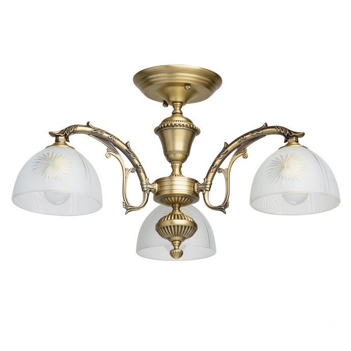 Потолочная люстра со светодиодными лампочками E27, комплект от Lustrof. №17264-673932, цвет бронза - фото 1