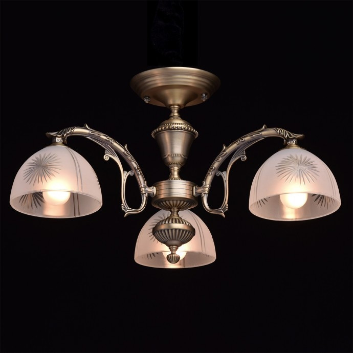 Потолочная люстра со светодиодными лампочками E27, комплект от Lustrof. №17264-673932, цвет бронза - фото 3