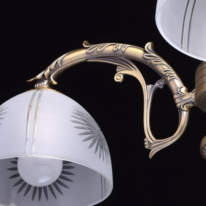 Потолочная люстра со светодиодными лампочками E27, комплект от Lustrof. №17264-673932, цвет бронза - фото 4