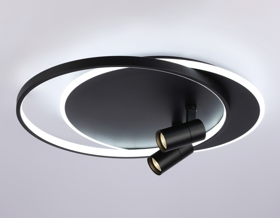 Настенно-потолочный светодиодный светильник с пультом Ambrella light COMFORT LineTechFL51393, цвет черный - фото 4