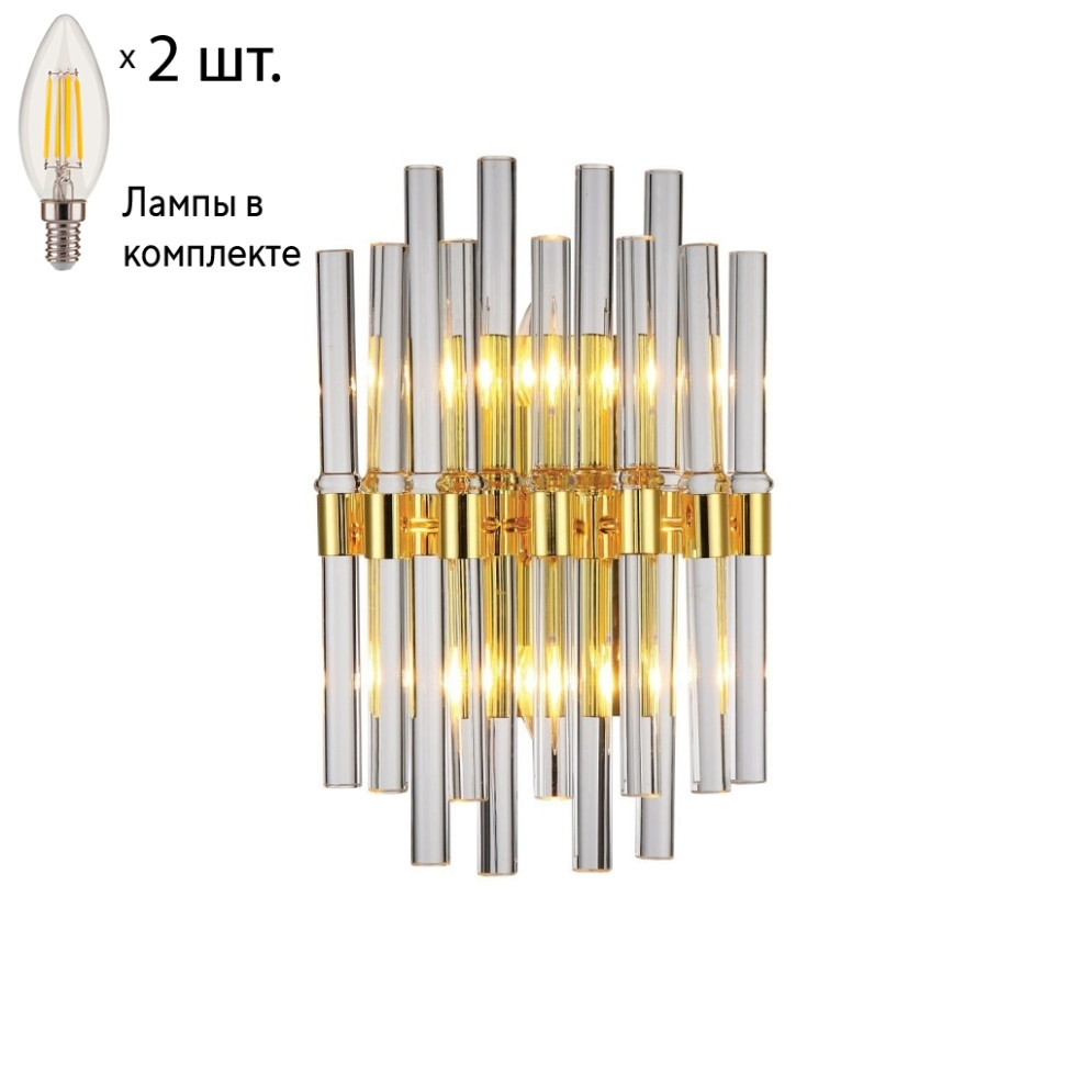 Бра с лампочками Favourite Сelebratio 2205-2W+Lamps E14 Свеча трубочки