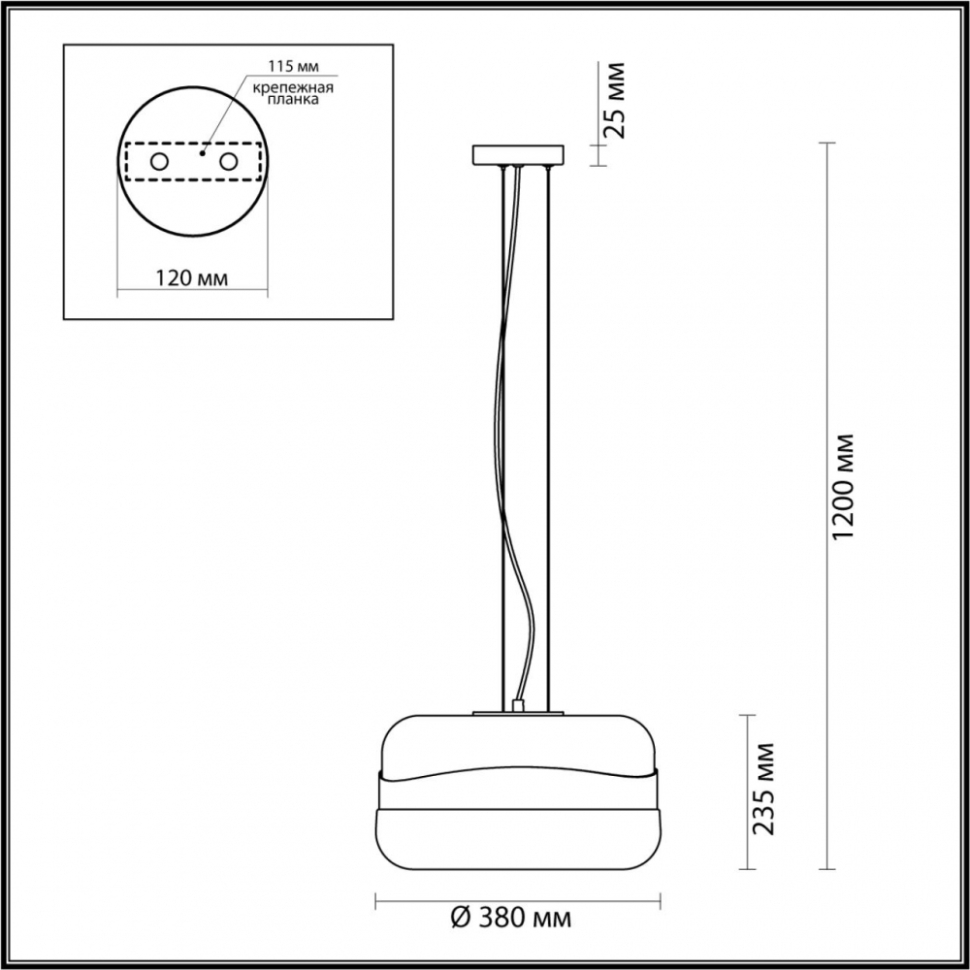 Подвесной светильник Odeon Light Apile 4813/1A, цвет бронза - фото 4