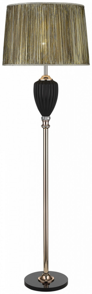 Торшер с абажуром в наборе с Led лампами. Комплект от Lustrof №277324-708569, цвет черный - фото 1
