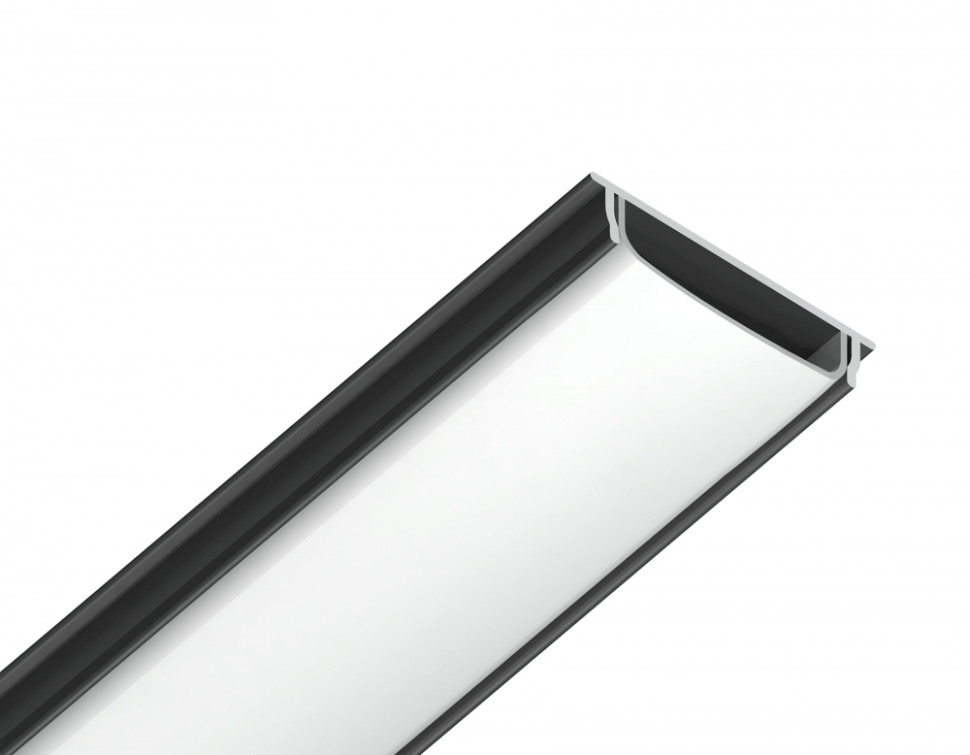 Алюминиевый профиль накладной гибкий 18*4 для светодиодной ленты до 15мм Ambrella light ILLUMINATION Alum GP1600BK, цвет черный, матовый рассеиватель - фото 4