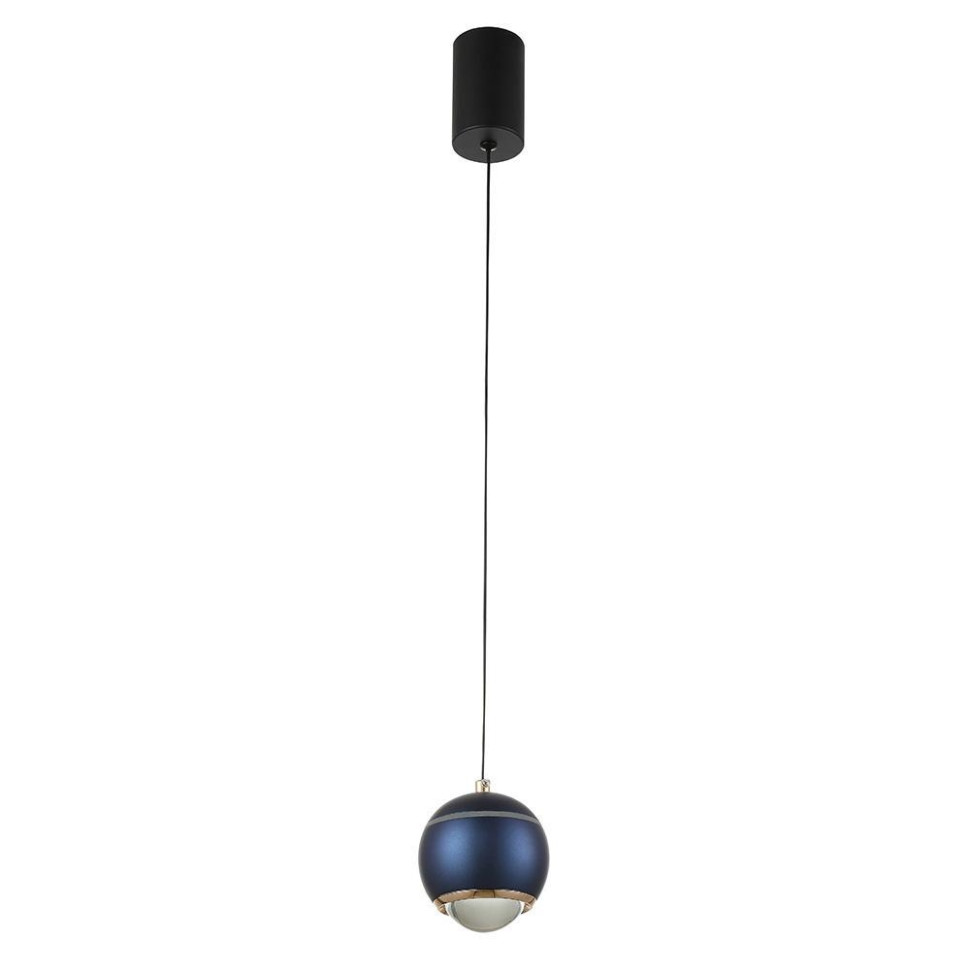 Подвесной светодиодный светильник Crystal Lux Caro SP Led Blue, цвет черный - фото 1