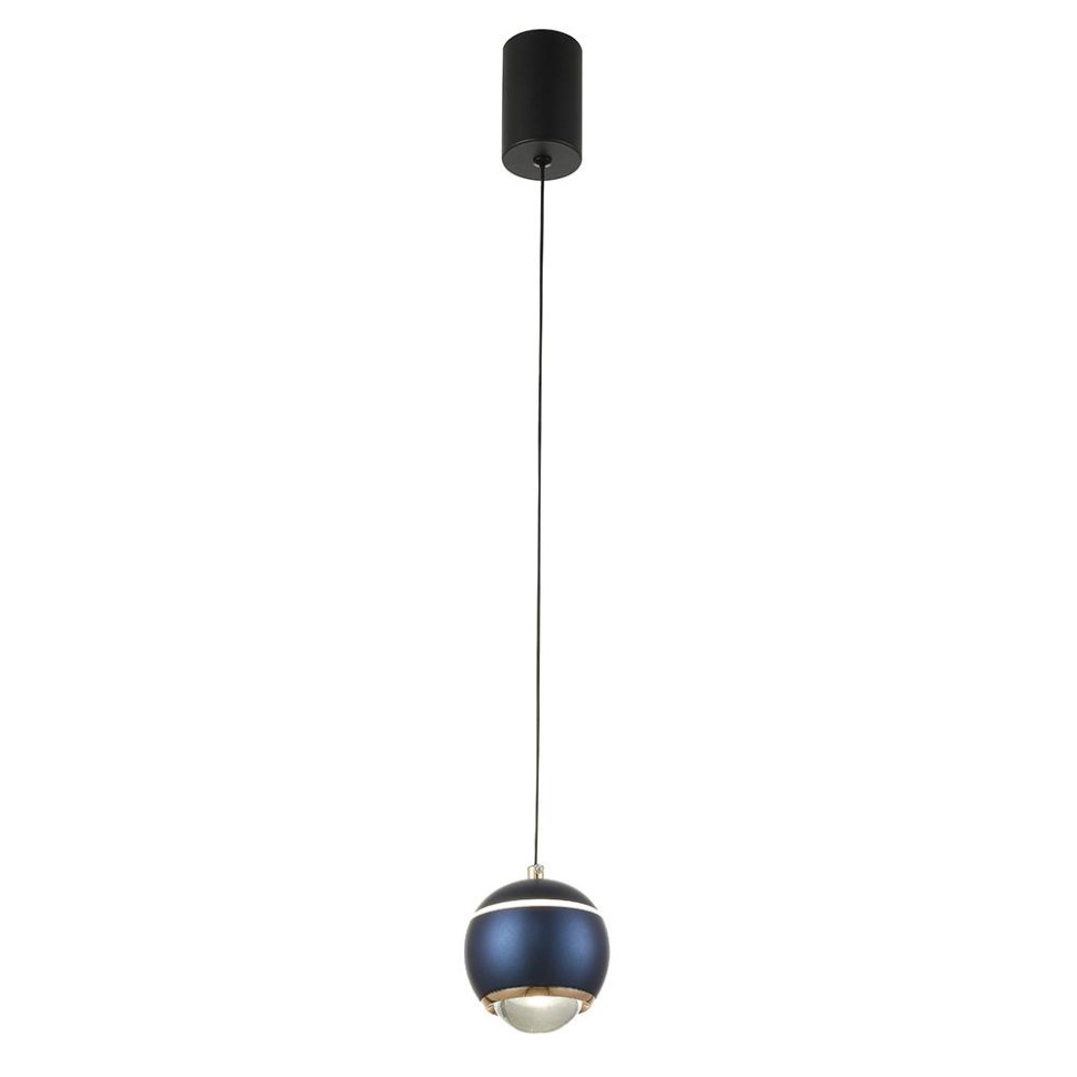 Подвесной светодиодный светильник Crystal Lux Caro SP Led Blue, цвет черный - фото 3