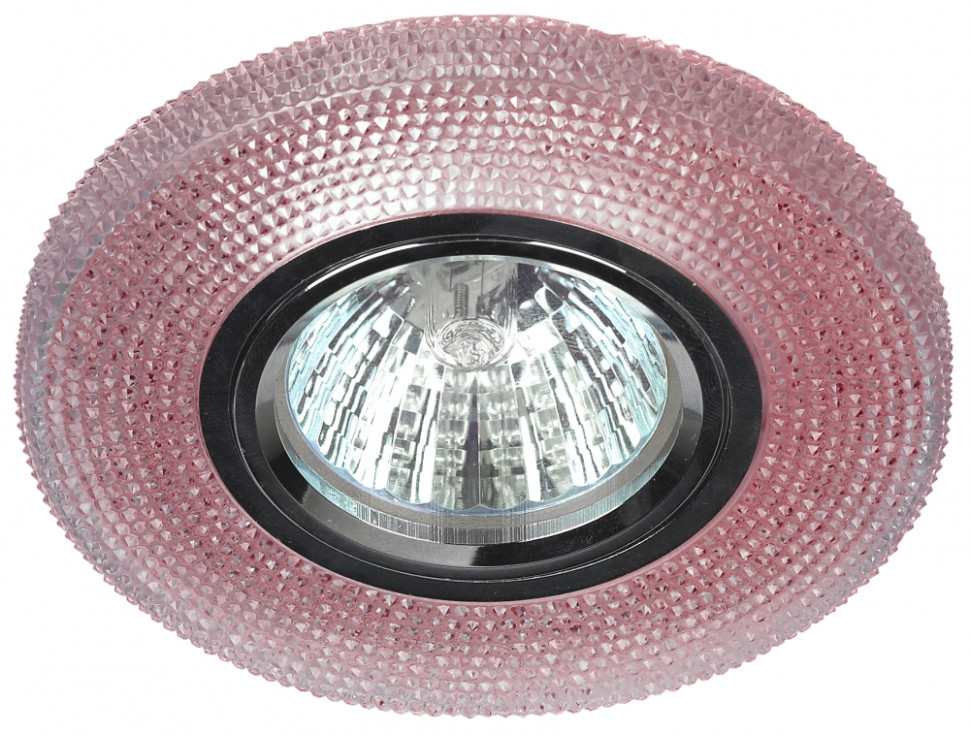 Точечный встраиваемый светильник cо светодиодной подсветкой ЭРА DK LD1 PK Б0018776, цвет хром - фото 1