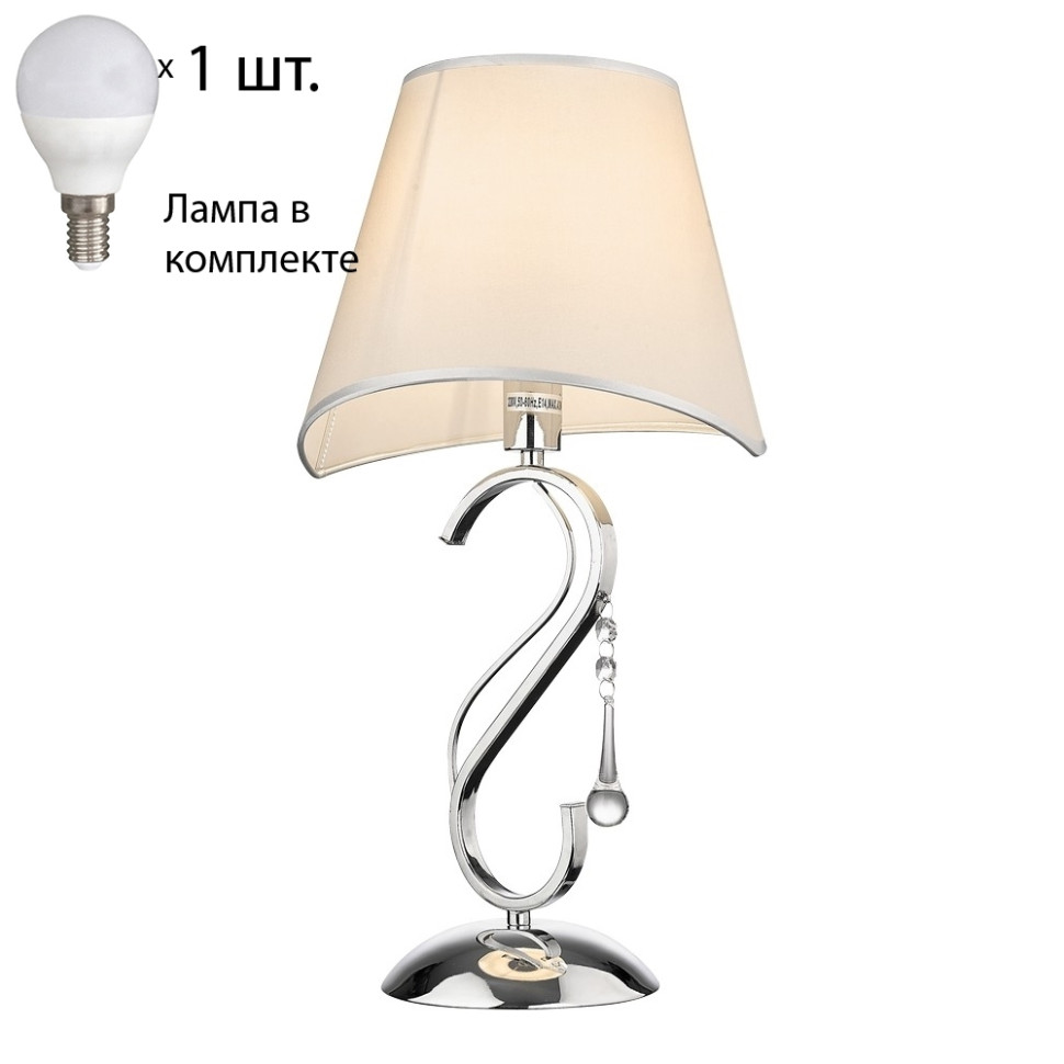 Настольная лампа с лампочкой Velante 298-104-01+Lamps E14 P45, цвет пвх 298-104-01+Lamps E14 P45 - фото 1