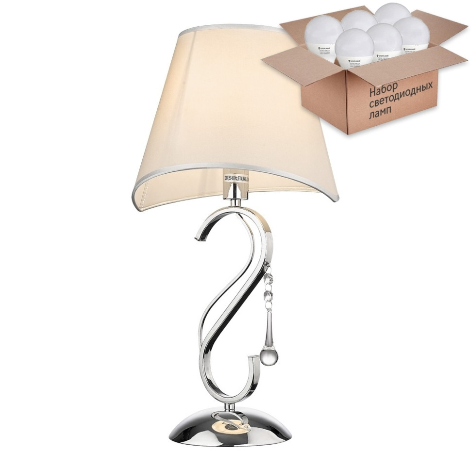 Настольная лампа с лампочкой Velante 298-104-01+Lamps E14 P45, цвет пвх 298-104-01+Lamps E14 P45 - фото 3