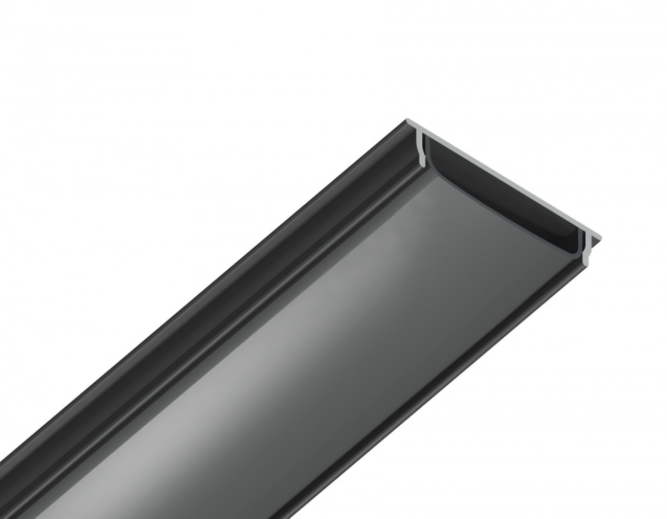 Алюминиевый профиль накладной гибкий 18*4 для светодиодной ленты до 15мм Ambrella light ILLUMINATION Alum GP1600BK/BK, цвет черный, черный рассеиватель GP1600BK/BK - фото 4