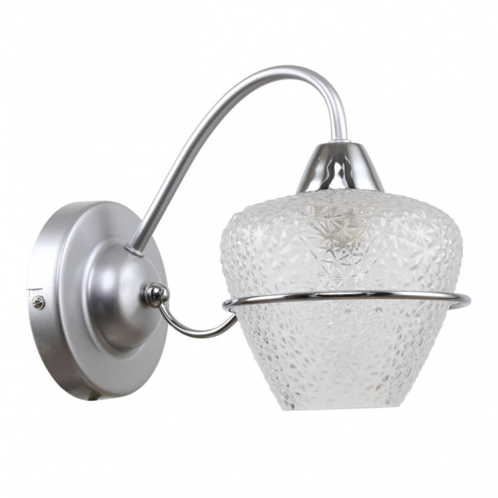 Бра со свeтодиодной лампочкой E14, комплект от Lustrof. №439423-667813, цвет серебро - фото 1