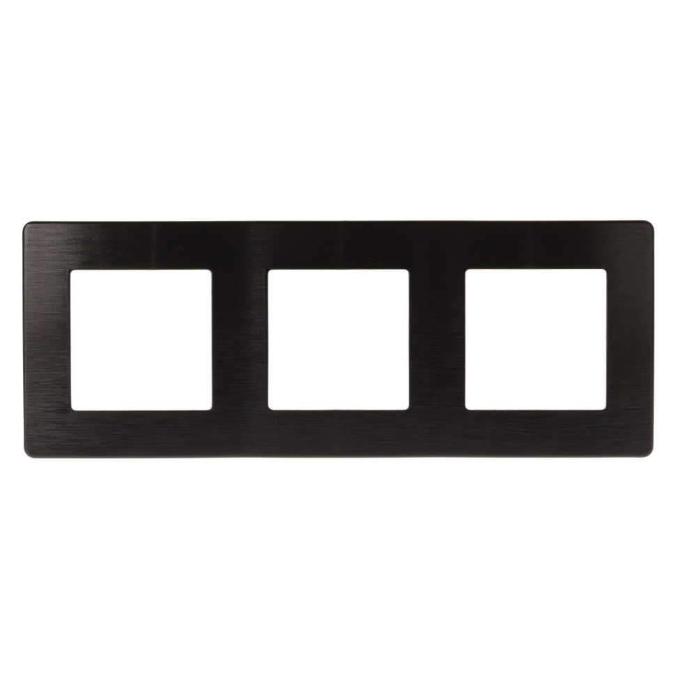 Рамка на 3 поста (черный) 12 Эра 12-5103-06 (Б0052524) - фото 1