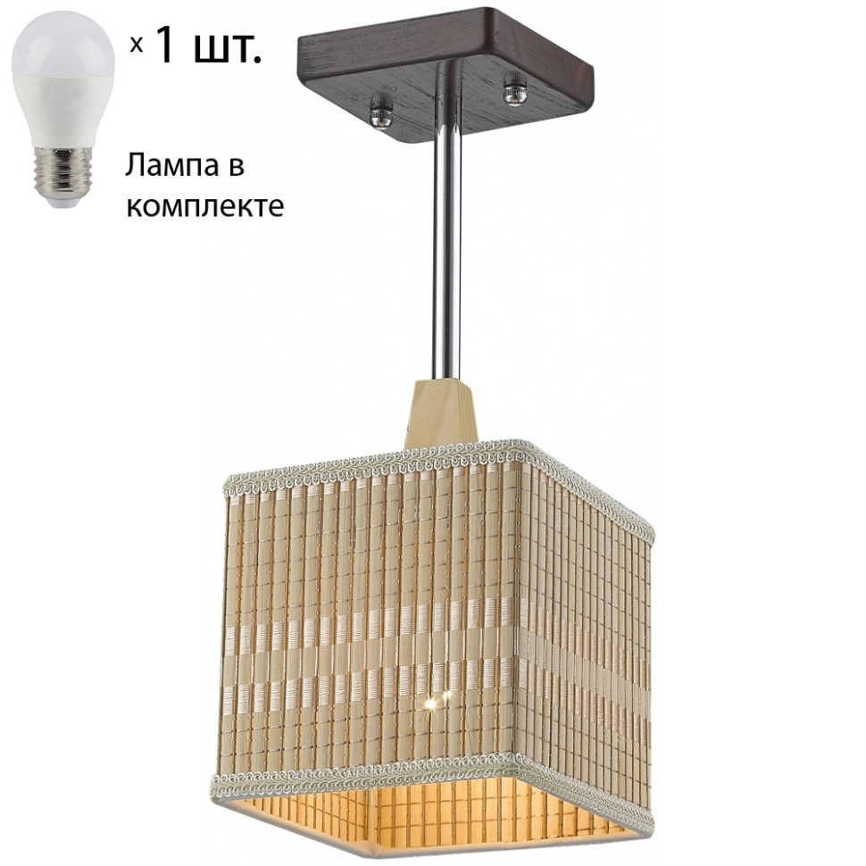 Потолочный светильник с лампочкой Velante 266-127-01+Lamps, цвет коричневый 266-127-01+Lamps - фото 1