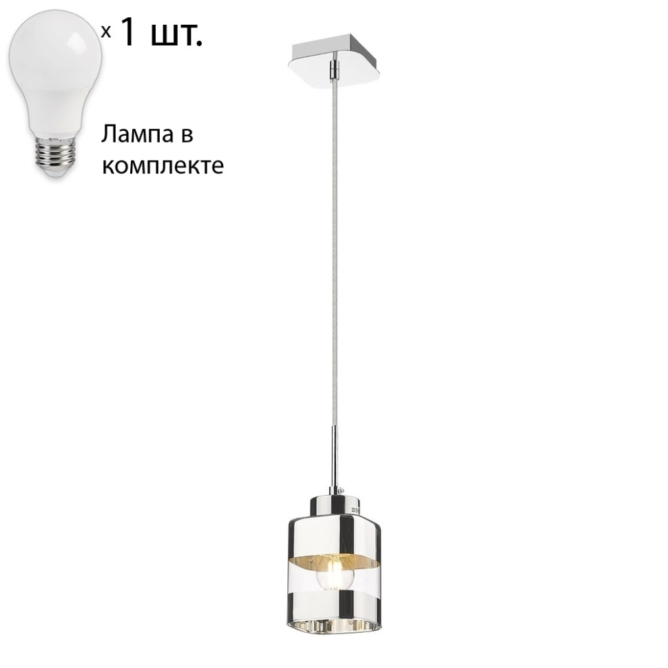 Подвесной светильник с лампочкой Velante 241-106-01+Lamps, цвет хром 241-106-01+Lamps - фото 1