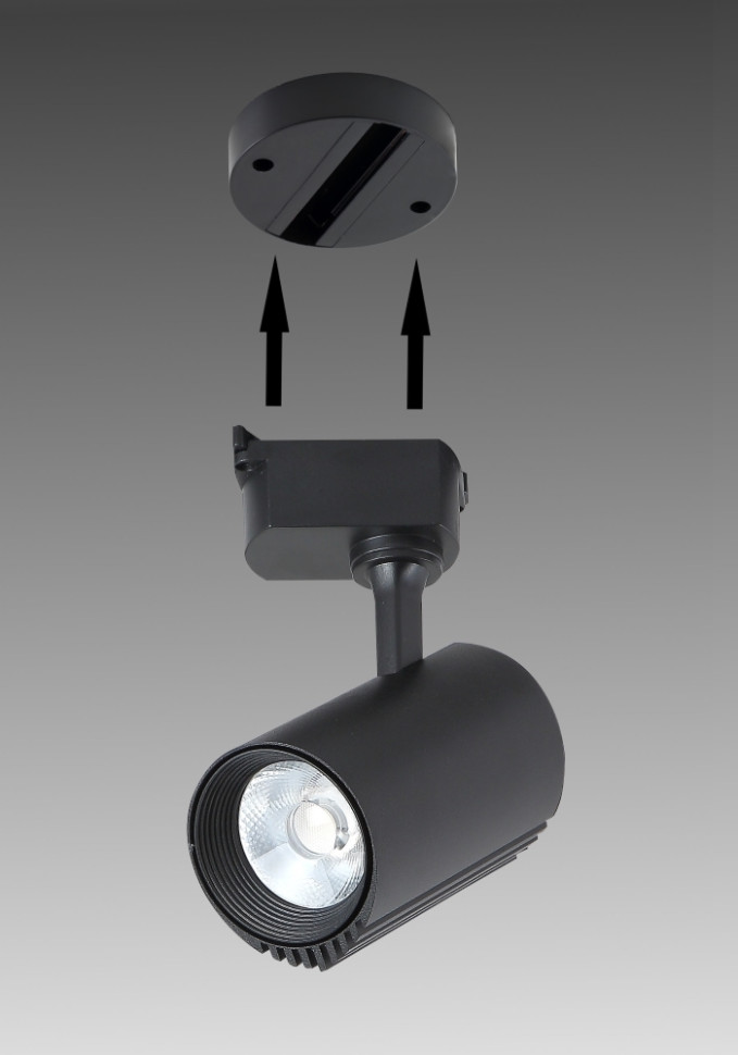 Основание для монтажа трековых однофазных светильников Crystal Lux CLT 0.11 (CLT 0.213 01 BL), цвет черный - фото 3