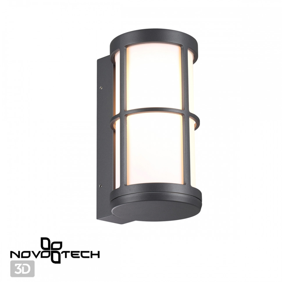 Уличный настенный светильник Novotech Zebra 370775, цвет темно-серый - фото 4