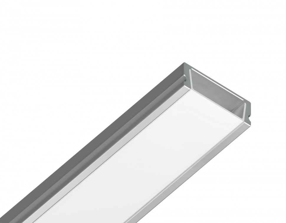 Алюминиевый профиль накладной 15.5*6 для светодиодной ленты до 11мм Ambrella light ILLUMINATION Alum GP1700AL, цвет серебро, матовый рассеиватель - фото 2