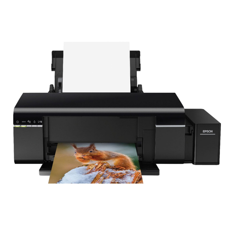 Принтер струйный EPSON L805 А4, 37 стр./мин, 5760х1440, печать на CD/DVD,  Wi-Fi, СНПЧ, C11CE86403 (353583)