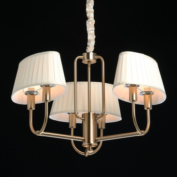 Подвесная люстра со светодиодными лампочками E14, комплект от Lustrof. №367771-668007, цвет матовое золото - фото 2
