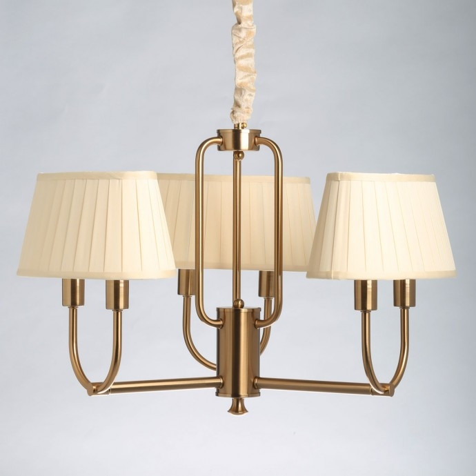 Подвесная люстра со светодиодными лампочками E14, комплект от Lustrof. №367771-668007, цвет матовое золото - фото 3