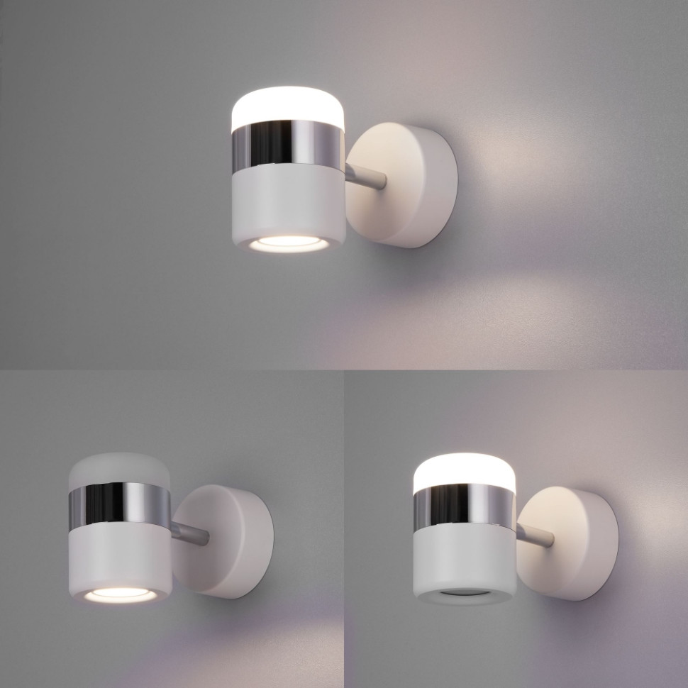 Настенный светодиодный светильник Евросвет Oskar 20165/1 LED хром/белый a045464, цвет хром;белый 20165/1 LED хром/белый - фото 3