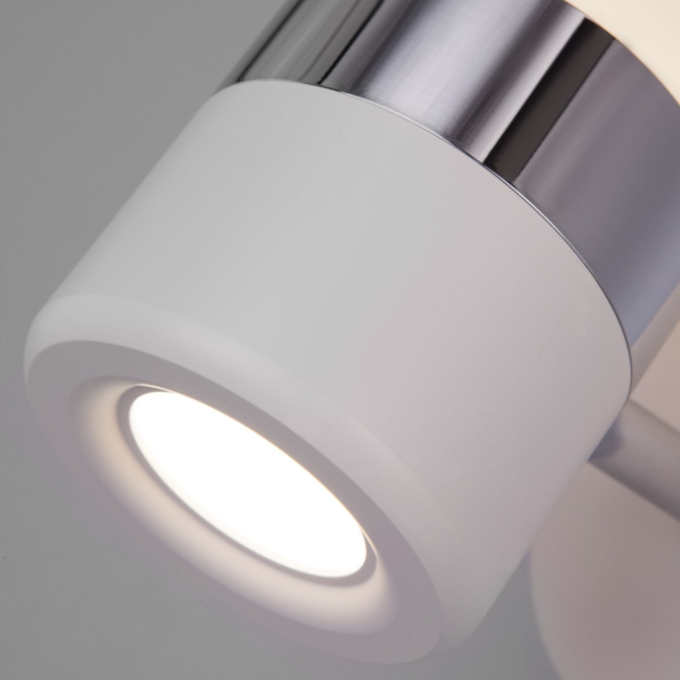 Настенный светодиодный светильник Евросвет Oskar 20165/1 LED хром/белый a045464, цвет хром;белый 20165/1 LED хром/белый - фото 4