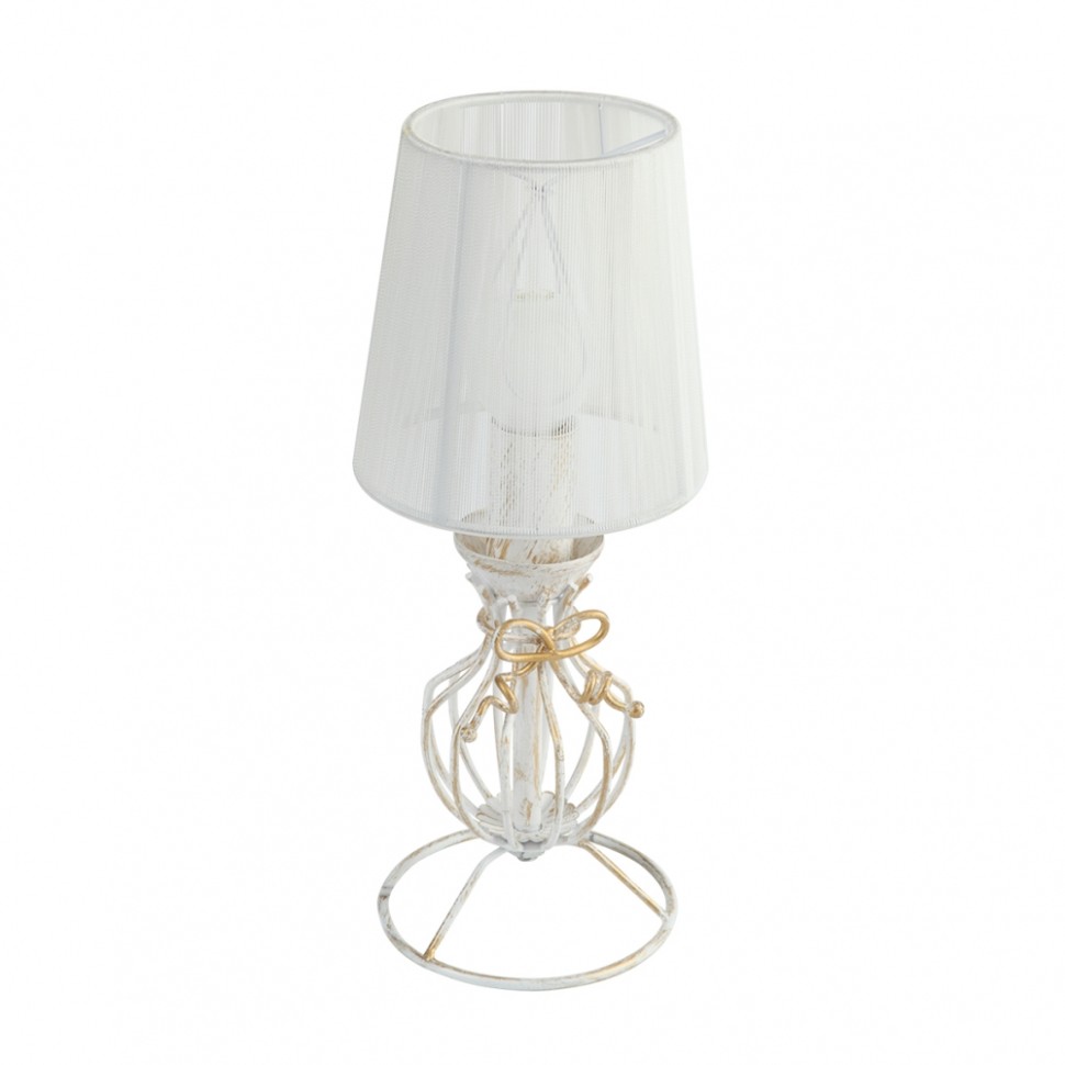 V1555/1L Настольная лампа Vitaluce, цвет белый с золотой патиной V1555/1L - фото 1