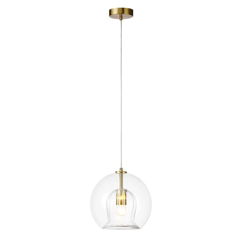 Подвесной светильник с лампочкой CRYSTAL LUX Luisa SP1 Brass/Transparent+Lamps, цвет латунь - фото 3