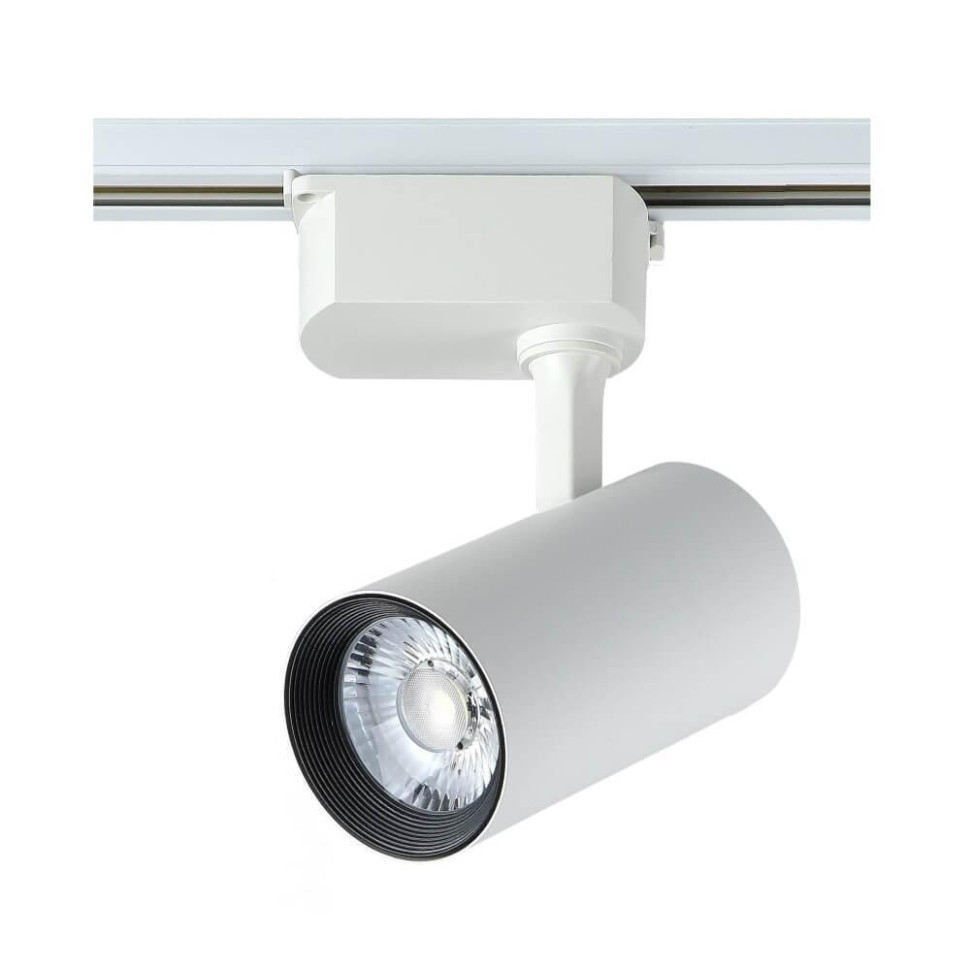 Однофазный LED светильник 20W 4000К для трека Crystal Lux CLT 0.11 (CLT 0.31 006 20W WH ), цвет белый - фото 1