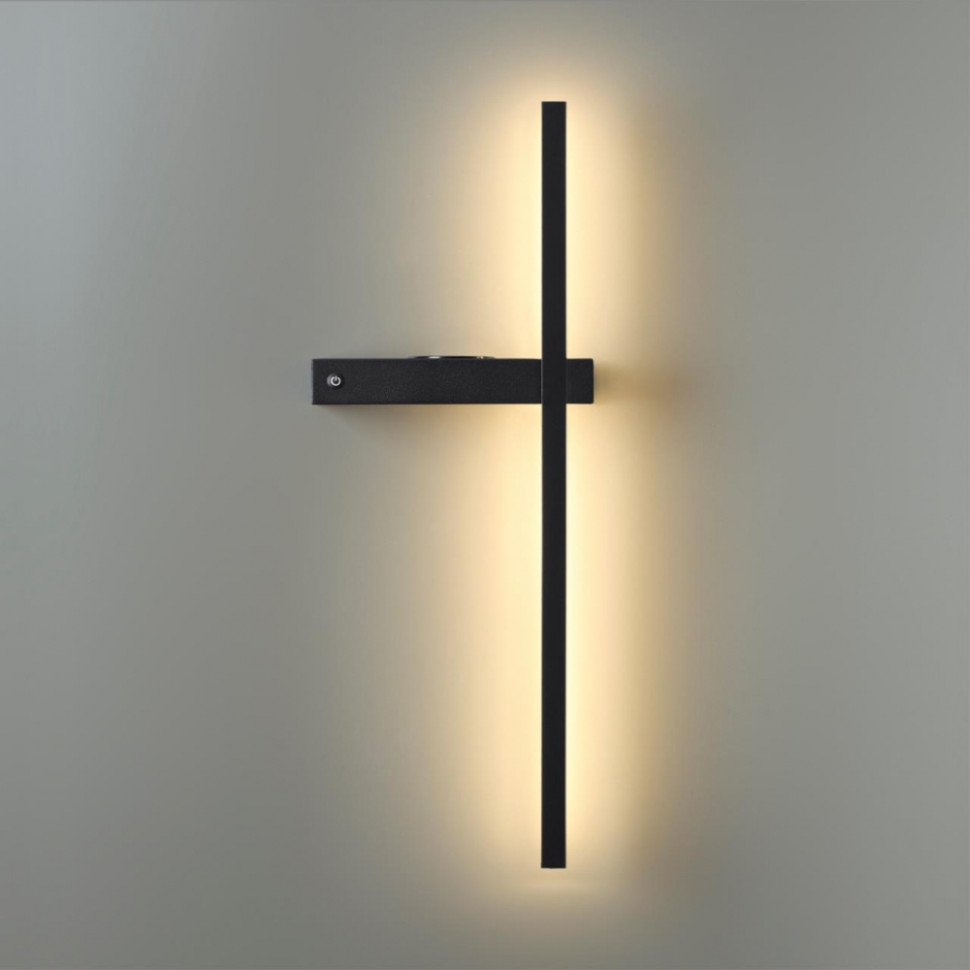 Настенный светильник с беспроводной зарядкой Lumion Ledio Blake 5694/6WL, цвет черный 5694/6WL - фото 4