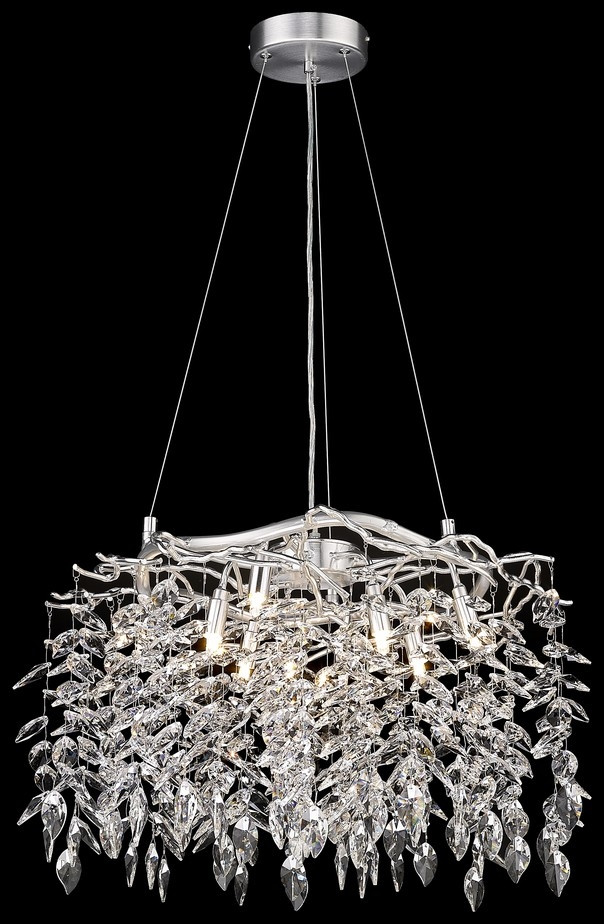 Люстра подвесная со светодиодными лампочками G9, комплект от Lustrof. №372346-623222, цвет матовый никель - фото 1