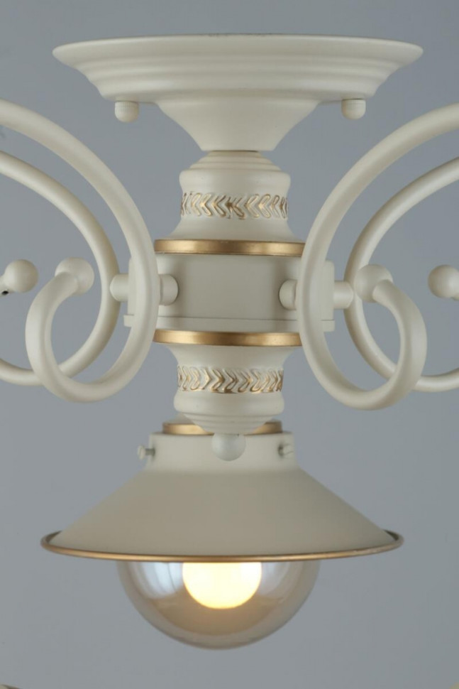 Люстра потолочная со светодиодными лампочками E27, комплект от Lustrof. №145247-657114, цвет кремовый - фото 4