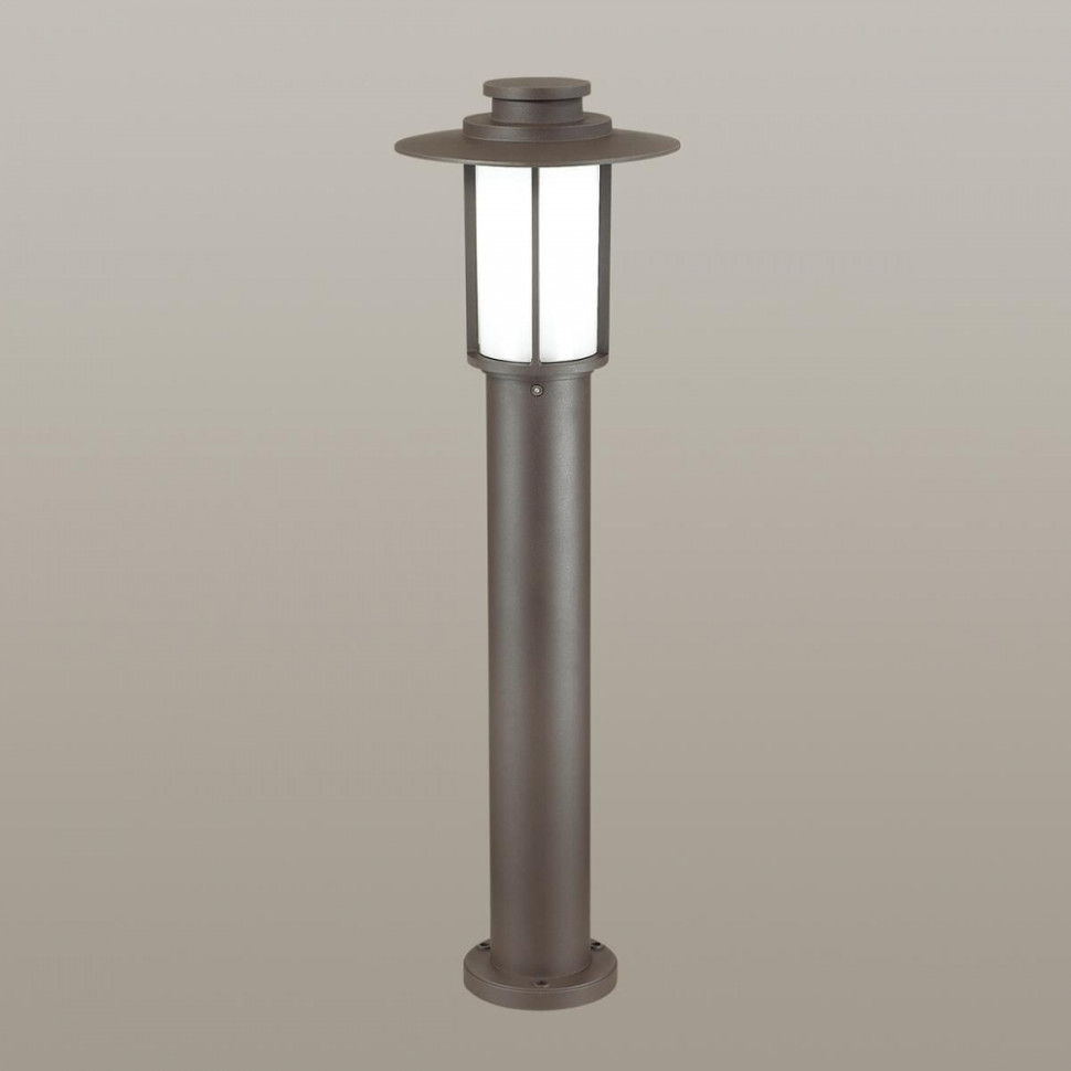 Уличный столб с лампочкой Odeon 4047/1F+Lamps, цвет коричневый 4047/1F+Lamps - фото 4