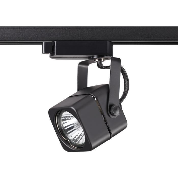 Однофазный светильник для шинопровода с лампочкой Novotech 370429+Lamps, цвет черный 370429+Lamps - фото 2