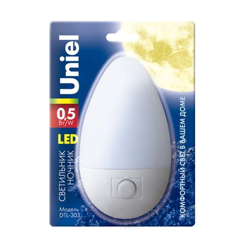 Настенный светодиодный светильник ночник Uniel DTL-303-Овал/White/3LED/0,5W (02743), цвет белый