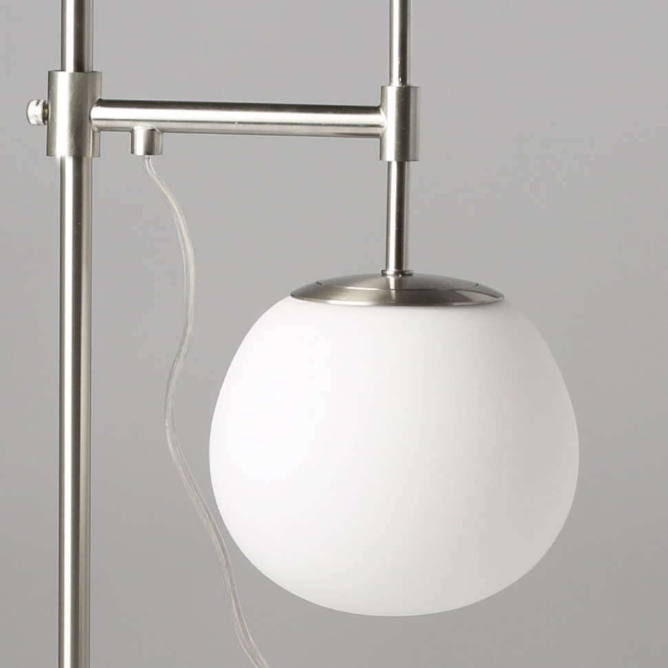 Настольная лампа со светодиодной лампочкой E27, комплект от Lustrof. №520363-674095, цвет никель - фото 4