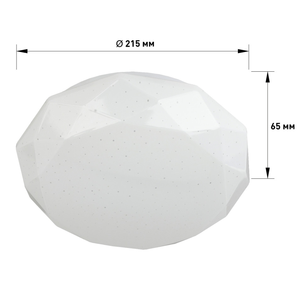 Потолочный светодиодный светильник Эра SPB-6-12-6,5K Sparkle (Б0054052), цвет белый - фото 3